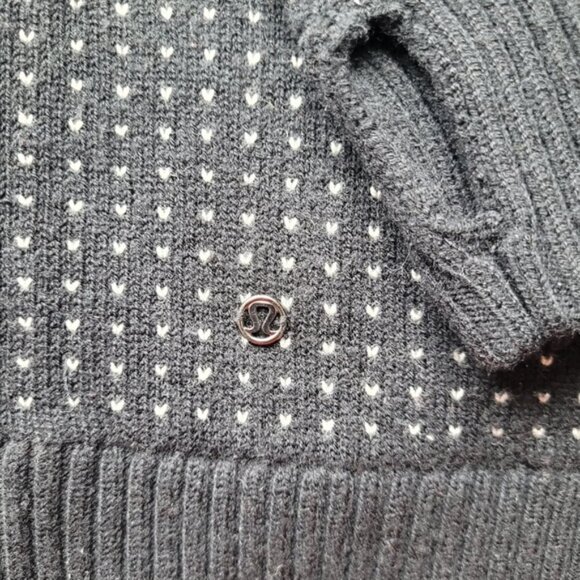 Lululemon Yogi Black and White Crew Sweater Size 6 - Picture 8 of 8